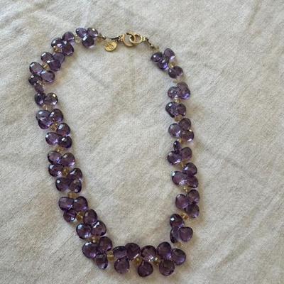 Custom made Amethyst & Citrin 14k Gild clasp  