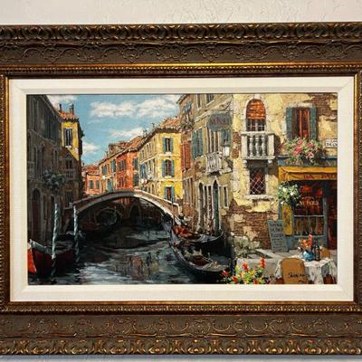 lovely original oil paintings all thorugh the house