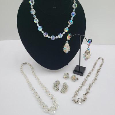 52 1940s50scrystalnecklaces earrings