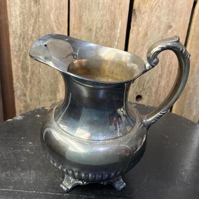 17 georgiangadroonmidcenturysilverplatepitcher