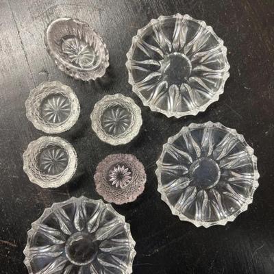 90 vintagecrystalcoasters saltcellars