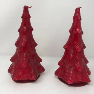 39 tavernnoveltylargeredchristmastreecandlesvintage
