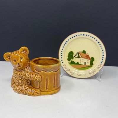 19 vintagebeartoothpickholder teabagplate