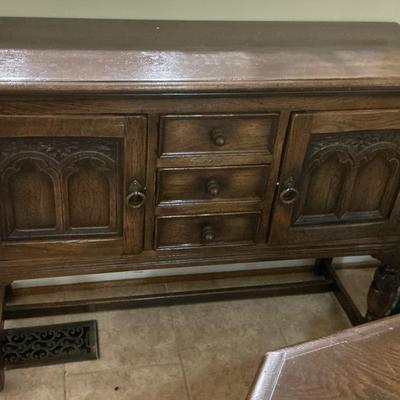 Vintage Carved Wood Sideboars