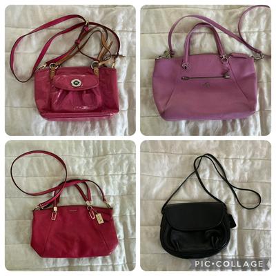 4 Leather Coach Bags - Vintage Cafe, Satchel, Leah, Prairie