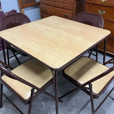 Card Table & Four Chairs 