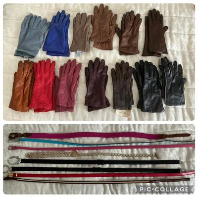 Womens Leather Gloves & Belts