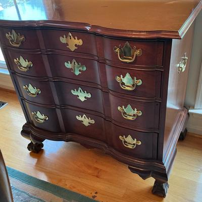 Council Craftsman Chippendale Style Cherry Block Front 