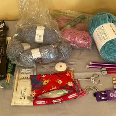 Knitting Needles & Yarn incl. Dongel Tweed, Clover, Crystal Palace, & More