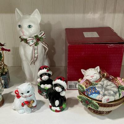 Christmas Cats incl. Jim Shore, Fitz & Floyd, & More