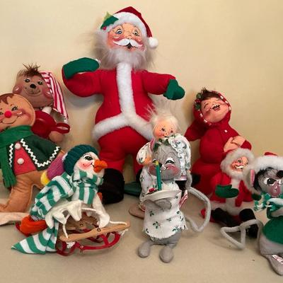 Annalee Bendibles Holiday Santas, Mice And Christmas Ducks 