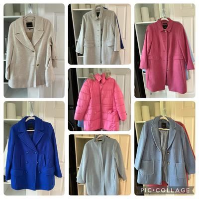 7 Talbots Womens Wool & Puffer Coats sizes 12w to 16p