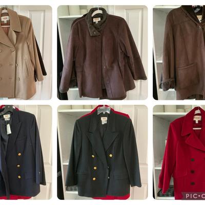 6 Old Label Talbots Wool & Faux Suede Coats