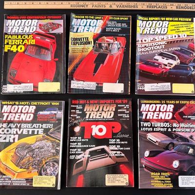 1988–1990 Collectible Motor Trend Magazines + 1991 Special Supplement – Classic Car Enthusiast Lot