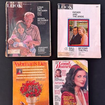 Vintage Magazine Lot – Look (1958, 1971, 1977), Woman’s Day (1972), Good Housekeeping (1979)