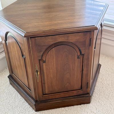 Wooden Hexagon Cabinet