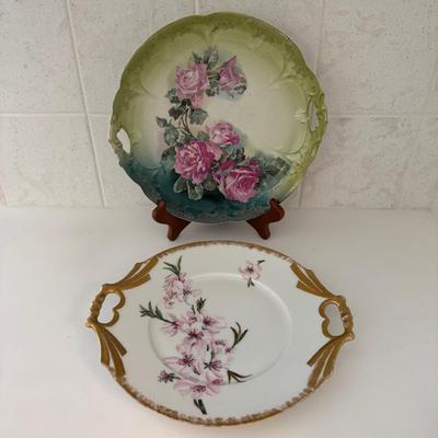 Antique Floral Cake Plates