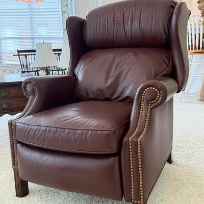 Burgundy Leather Chair 