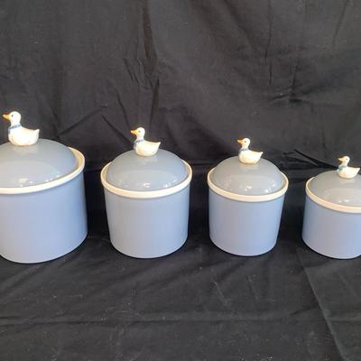 Vintage Blue Duck Canisters