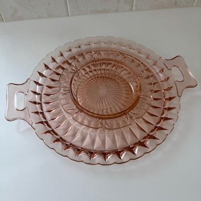 Pink Depression Glass Pair