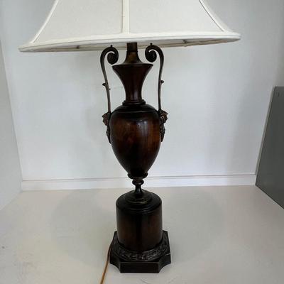 Wooden And Brass Lamp