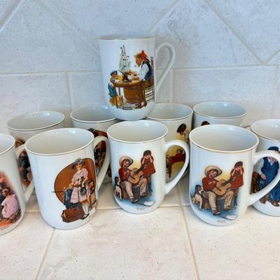 Norman Rockwell Art Mugs 