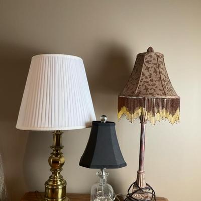 Eclectic Set Of Lamps 