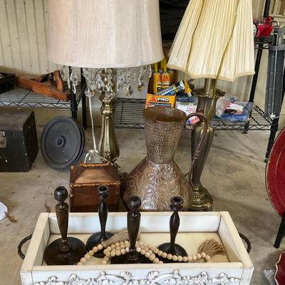 Collection of vintage home decor items