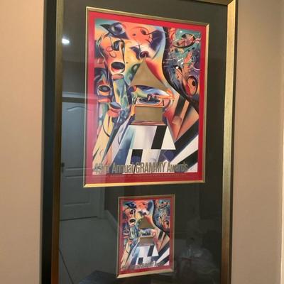 Framed 45th Annual GRAMMY Awards Poster