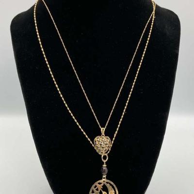 14K Gold Pendant Necklace Lot