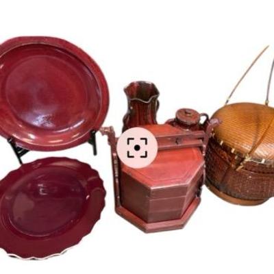 Vintage Decor With Baskets, Serving Plates And More 