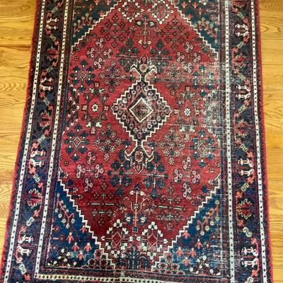 Hand-Knotted Wool Area Rug, 79" x 52"

