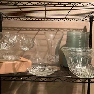 Large Set Of Glassware Including Punch Bowls, Plates And More 