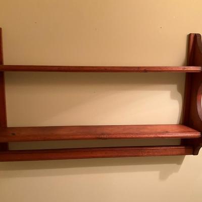 Wall-Mounted Wooden Display Shelf