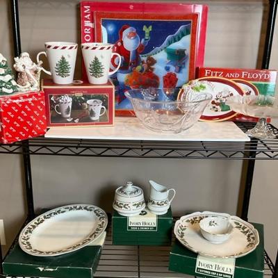Christmas Serving Trays, Mugs, Serving Bowls By Mikasa And More