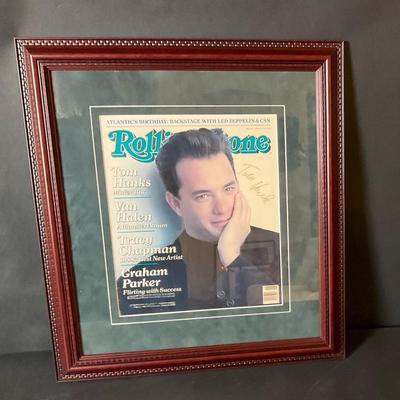 Framed Rolling Stone Magazine Cover Featuring Tom Hanks