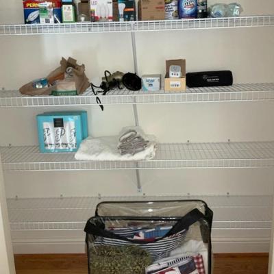 Assorted Household Supplies and Linens