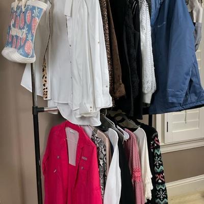 Variety of Women's Clothes on a Rack