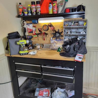 Work Bench w/ Ryobi & Other Tools