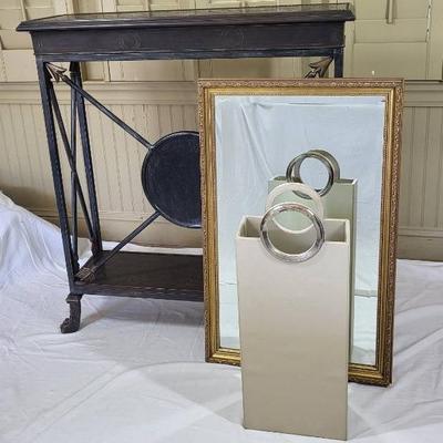 Entryway Decor Trio: Console Table, Mirror & Umbrella Stand