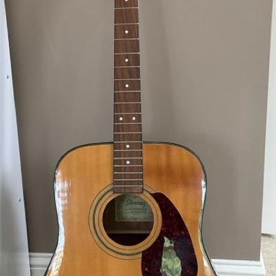 Guitar with Natural Wood Finish