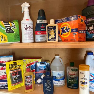 Large Household Cleaning & Laundry Supply Lot