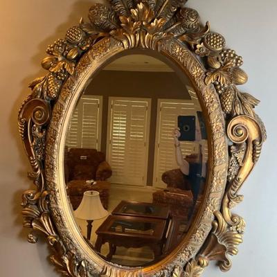 Baroque- Style Hanging Wall Mirror 