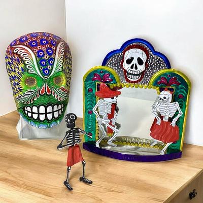 Dia De Los Muertos Folk Art Trio