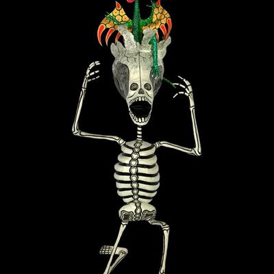 MIPE200 Richard Linares Paper Mache Day Of The Dead Headache