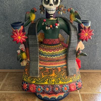 Skeleton Candelabrum Mexican-Frida Kahlo (?)
