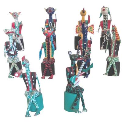 Oaxaca Mexico Handmade Wooden Musicians
