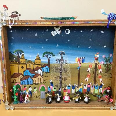 Roberto Bonitez Painting With Embellished Frame