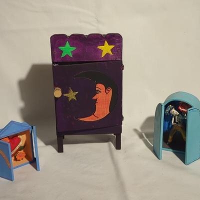 Peruvian Miniature Wooden Cabinets