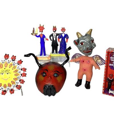 Mexican  Multi Media Diablo Folk Art Assortment 